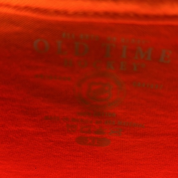NHL Old Time Hockey Mens Philadelphia Flyers Established 1967 Tee Color Orange - Picture 3 of 4